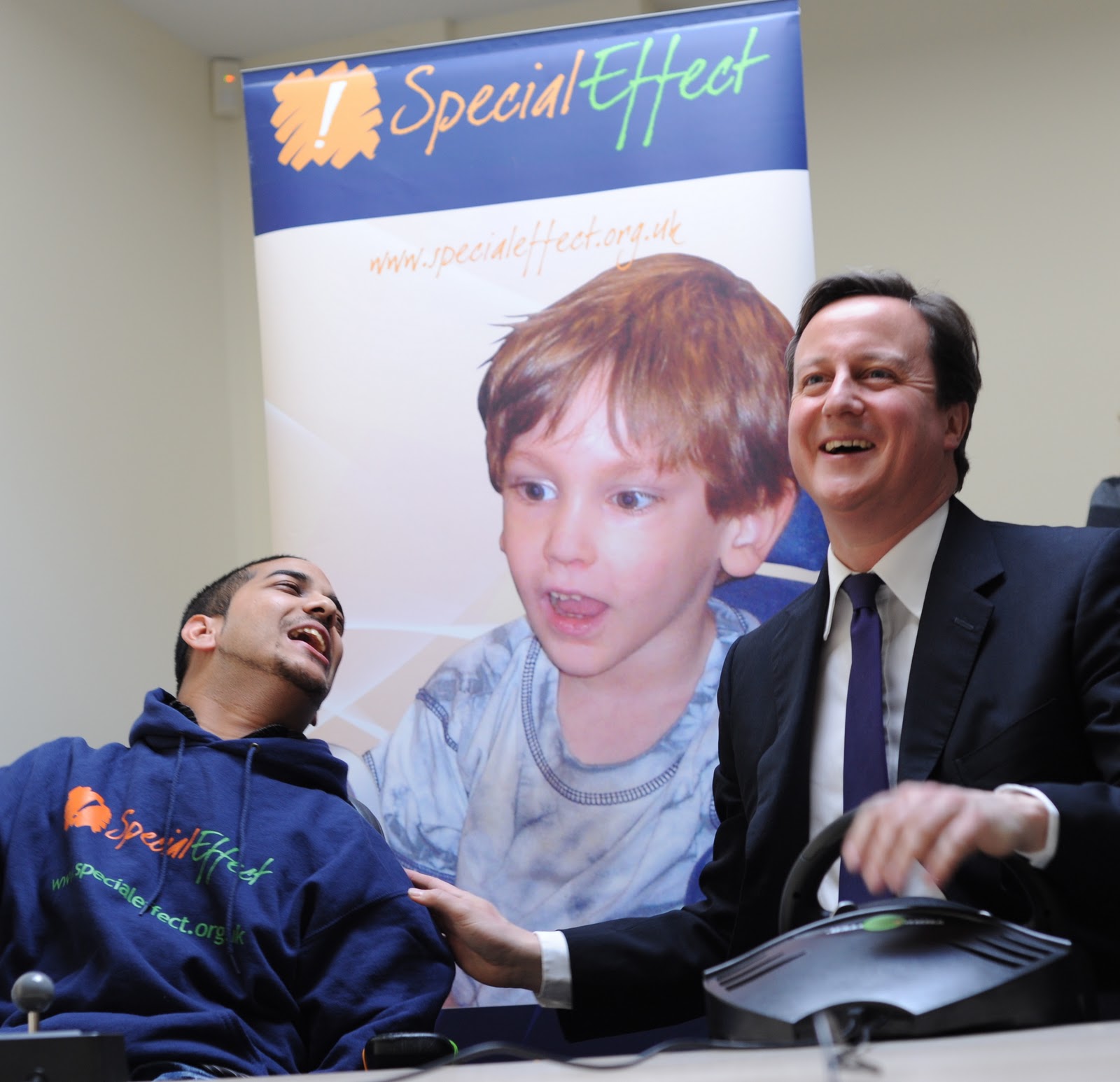 David Cameron visits Special Effect Charity Accessible Gaming Drop-in Hub